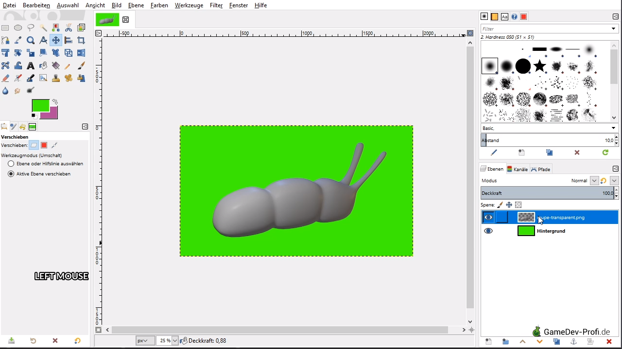 Hintergrund Transparent Rendern